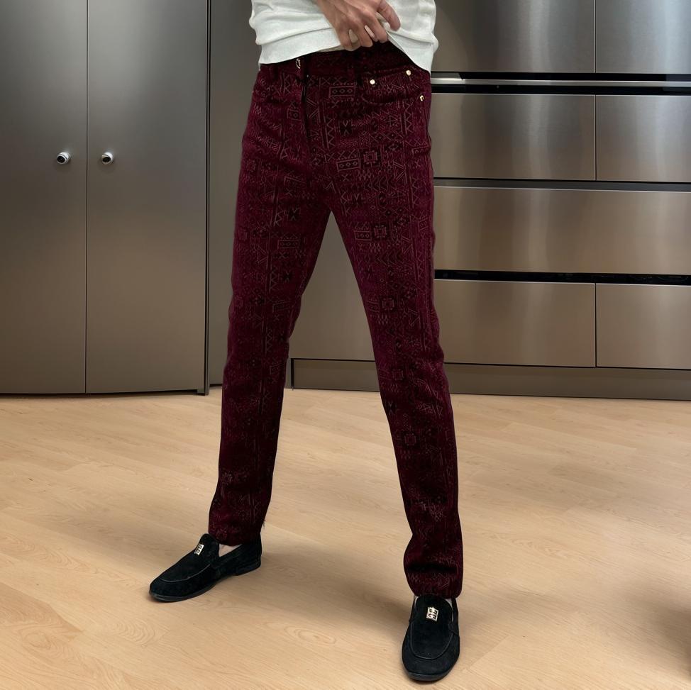 Premium Flocked Business Casual Pants