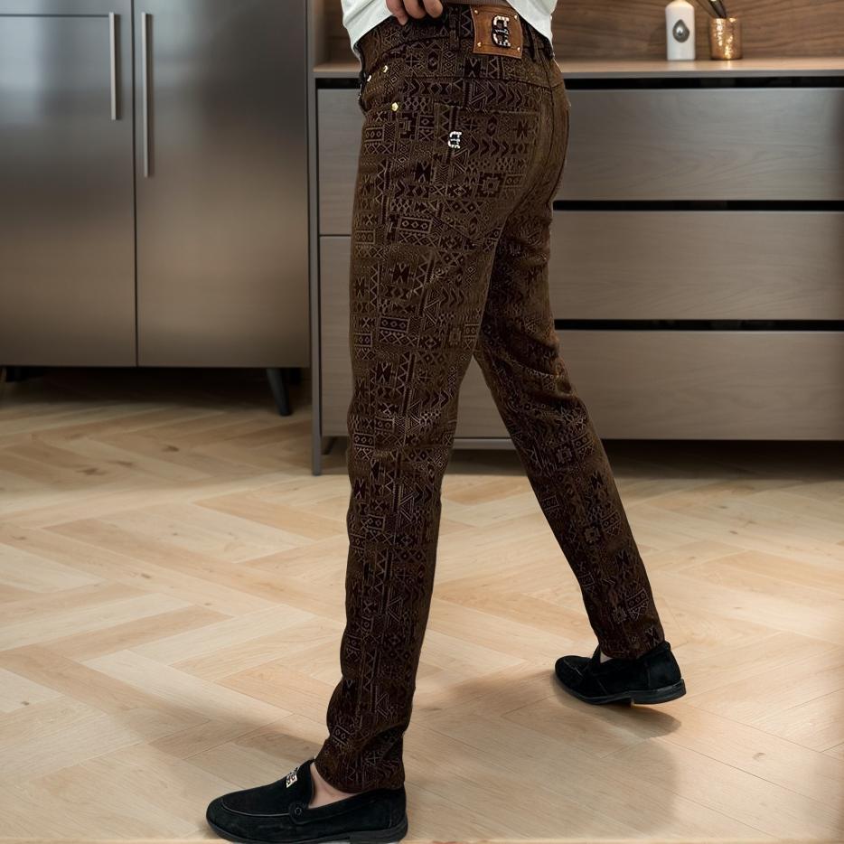 Premium Flocked Business Casual Pants