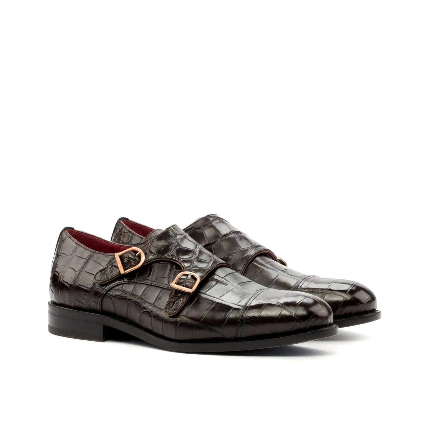 MEN'S LUX SUEDE & EXOTIC US ALLIGATOR DOUBLE MONK