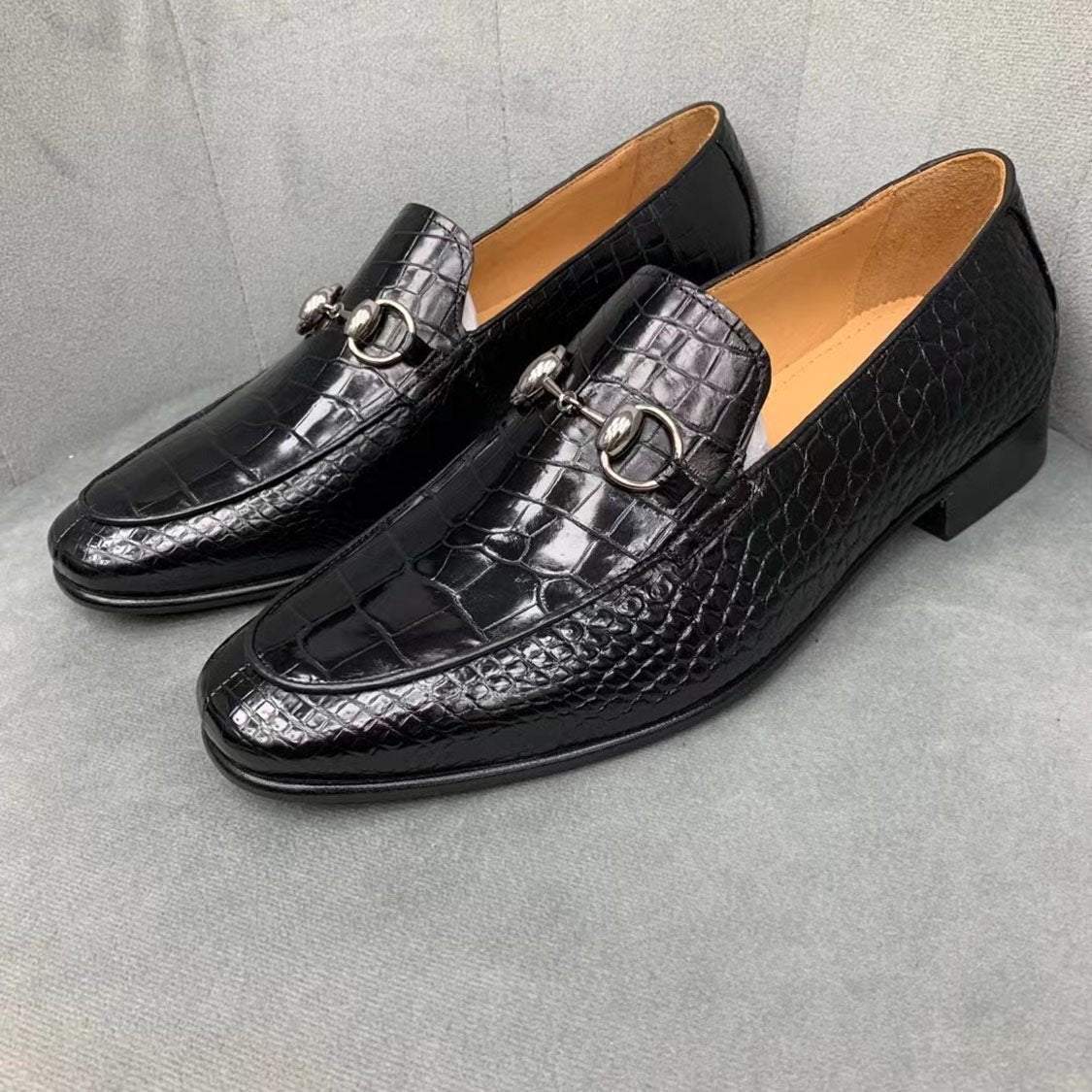 Men's Shoes Genuine Crocodile Alligator Skin Leather Handmade