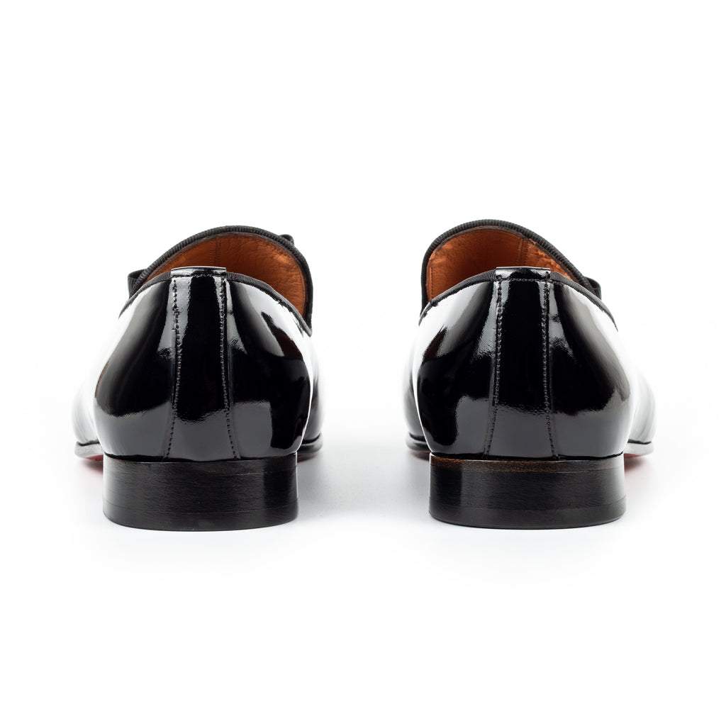 Elegant Bow Glossy Leather Men's Dress Shoes