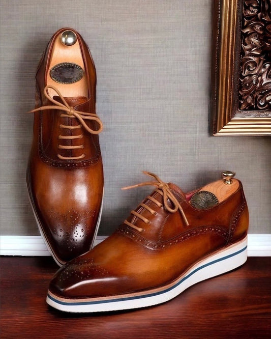 Men's Smart Casual Wingtip Oxfords-