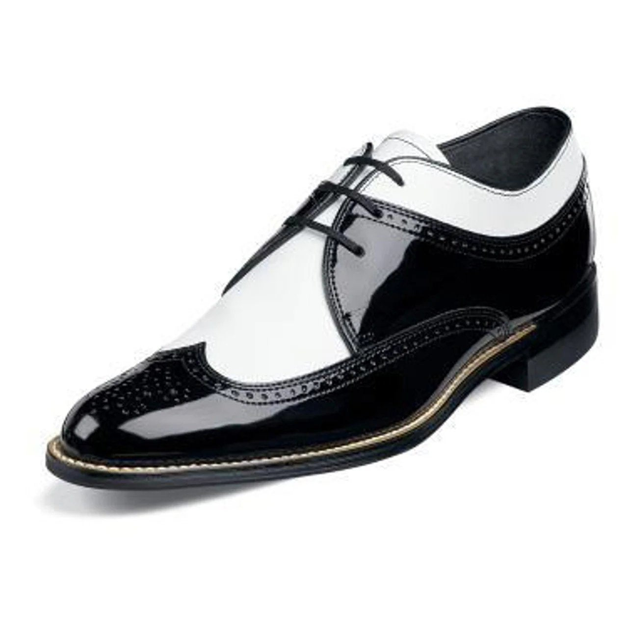 1920s Black And White Wingtip Shoes