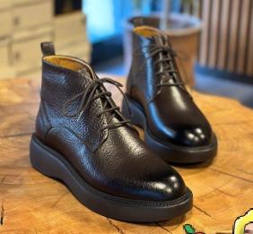 Men's Black Leather Boots